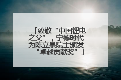 致敬“中国锂电之父”，宁德时代为陈立泉院士颁发“卓越贡献奖”