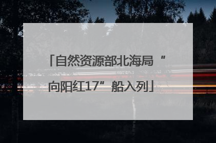 自然资源部北海局“向阳红17”船入列