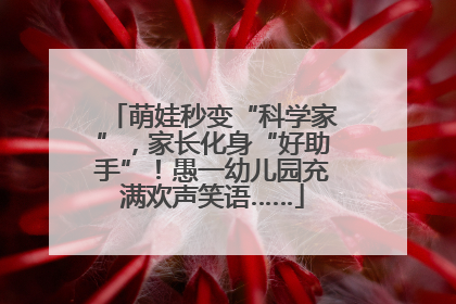 萌娃秒变“科学家”，家长化身“好助手”！愚一幼儿园充满欢声笑语……