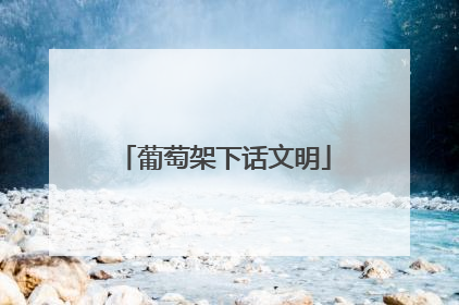 葡萄架下话文明