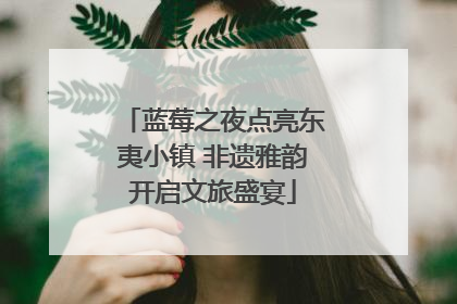 蓝莓之夜点亮东夷小镇 非遗雅韵开启文旅盛宴