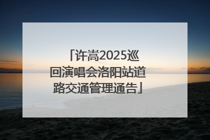 许嵩2025巡回演唱会洛阳站道路交通管理通告