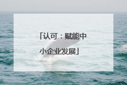 认可：赋能中小企业发展