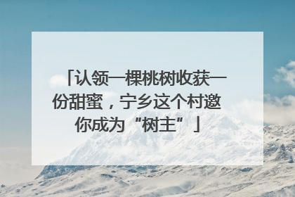 认领一棵桃树收获一份甜蜜，宁乡这个村邀你成为“树主”