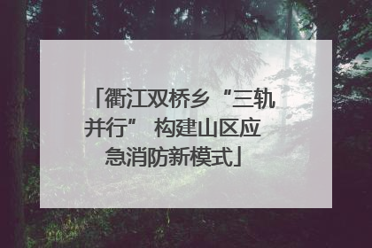 衢江双桥乡“三轨并行” 构建山区应急消防新模式