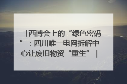 西博会上的“绿色密码”：四川唯一电网拆解中心让废旧物资“重生”｜西博寻“新”记