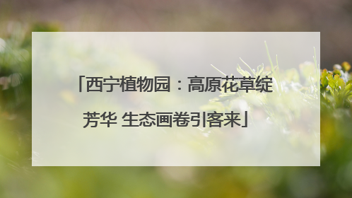 西宁植物园：高原花草绽芳华 生态画卷引客来