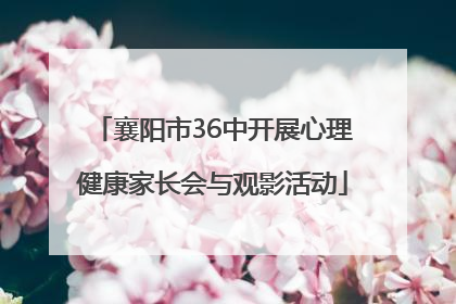 襄阳市36中开展心理健康家长会与观影活动
