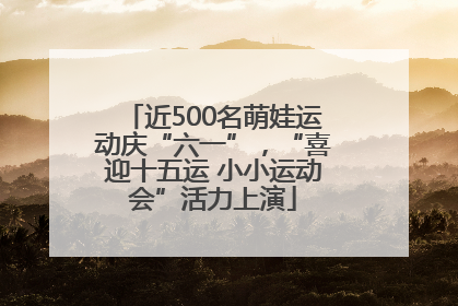近500名萌娃运动庆“六一”，“喜迎十五运 小小运动会”活力上演