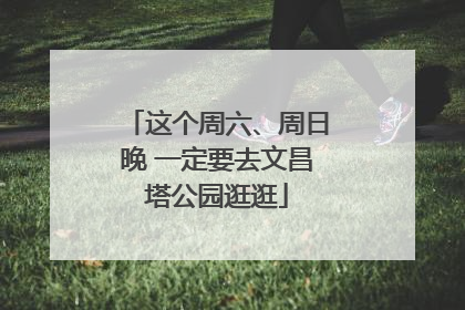 这个周六、周日晚 一定要去文昌塔公园逛逛
