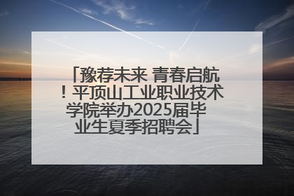 豫荐未来 青春启航！平顶山工业职业技术学院举办2025届毕业生夏季招聘会