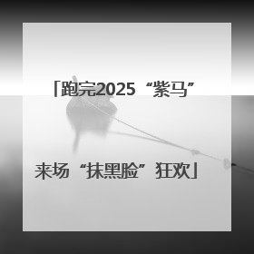 跑完2025“紫马” 来场“抹黑脸”狂欢