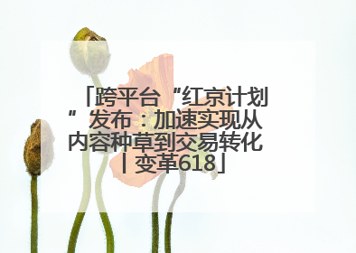 跨平台“红京计划”发布：加速实现从内容种草到交易转化丨变革618
