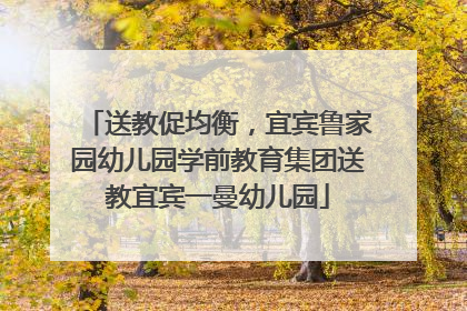 送教促均衡，宜宾鲁家园幼儿园学前教育集团送教宜宾一曼幼儿园