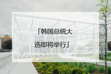 韩国总统大选即将举行