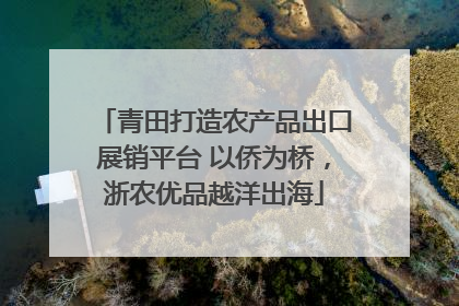青田打造农产品出口展销平台 以侨为桥，浙农优品越洋出海
