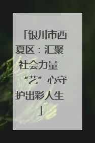 银川市西夏区：汇聚社会力量 “艺”心守护出彩人生