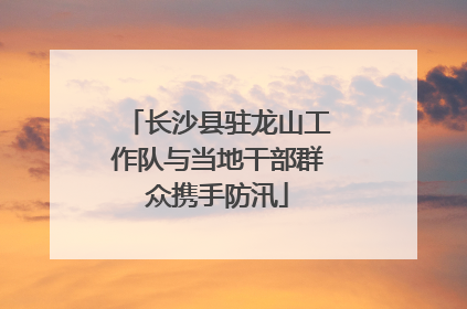 长沙县驻龙山工作队与当地干部群众携手防汛