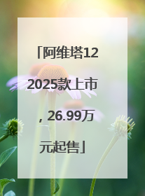 阿维塔12 2025款上市，26.99万元起售