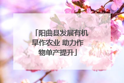 阳曲县发展有机旱作农业 助力作物单产提升