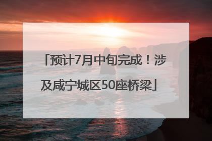 预计7月中旬完成！涉及咸宁城区50座桥梁