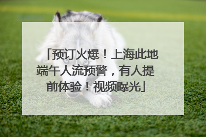 预订火爆！上海此地端午人流预警，有人提前体验！视频曝光