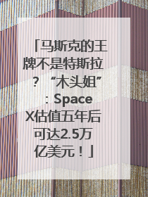 马斯克的王牌不是特斯拉？“木头姐”：SpaceX估值五年后可达2.5万亿美元！