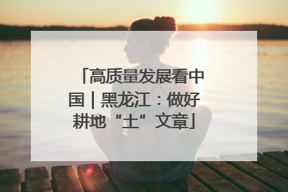 高质量发展看中国｜黑龙江：做好耕地“土”文章