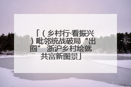 （乡村行·看振兴）毗邻统战破局“出圈” 浙沪乡村绘就共富新图景