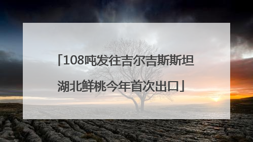 108吨发往吉尔吉斯斯坦 湖北鲜桃今年首次出口