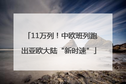 11万列！中欧班列跑出亚欧大陆“新时速”