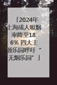 2024年上海成人吸烟率降至18.6% 四大主题乐园呼吁“无烟乐园”