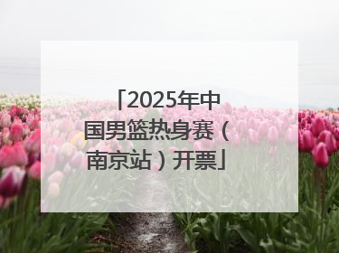 2025年中国男篮热身赛（南京站）开票