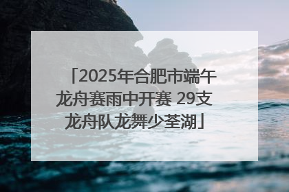 2025年合肥市端午龙舟赛雨中开赛 29支龙舟队龙舞少荃湖