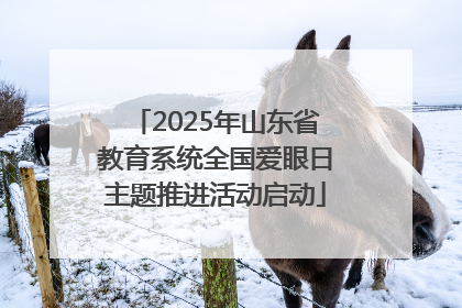 2025年山东省教育系统全国爱眼日主题推进活动启动