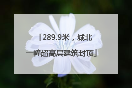 289.9米，城北一幢超高层建筑封顶