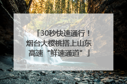 30秒快速通行！烟台大樱桃搭上山东高速“鲜速通道”