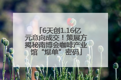 6天创1.16亿元意向成交！策展方揭秘南博会咖啡产业馆“爆单”密码