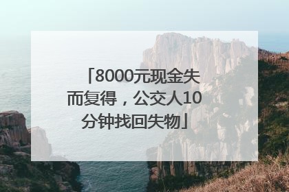 8000元现金失而复得，公交人10分钟找回失物