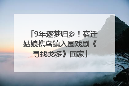 9年逐梦归乡！宿迁姑娘携乌镇入围戏剧《寻找戈多》回家