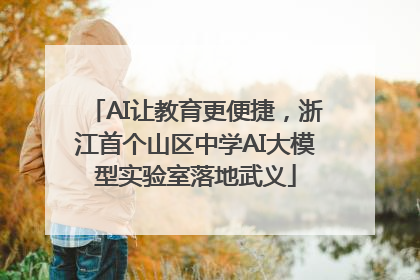 AI让教育更便捷，浙江首个山区中学AI大模型实验室落地武义